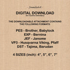 Fairy Teddy Bear Embroidery Design, Pink Bow Angel Bear Machine Embroidery File, Baby Girl PES DST EXP, 5 sizes, Digital Download - image 2