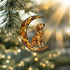 Custom Golden Retriever ACRYLIC Suncatcher, Dog Suncatcher,  , Yellow  Dog, Window Hanging, Gift For Animal Lover, Dog Gift - image 2