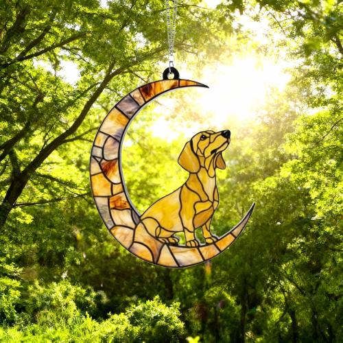 Custom Yellow  Dachshund   ACRYLIC Suncatcher, Dog Suncatcher, Dachshund  , Yellow  Dog, Window Hanging, Gift For Animal Lover, Dog Gift - image 6