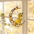 Custom Yellow  Dachshund   ACRYLIC Suncatcher, Dog Suncatcher, Dachshund  , Yellow  Dog, Window Hanging, Gift For Animal Lover, Dog Gift