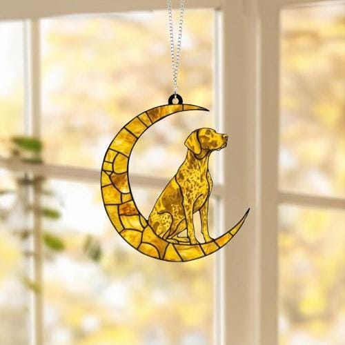 Custom Yellow  German Shorthaired Pointer ACRYLIC Suncatcher, Dog Suncatcher, Window Hanging, Gift For Animal Lover, Dog Gift - image 5