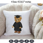 Graduation Bear Embroidery Design, Cute Teddy Bear Embroidery, University Graduation Bear, College Grad Embroidery, Instant Download - image 4