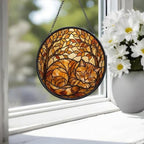Custom British Shorthair  Cat Sleeping Stained Glass Suncatcher: Cat Lover Gift - image 3