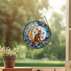 Custom Bengal  Cat On Moon Glass Suncatcher: Cat Lover Gift - image 2