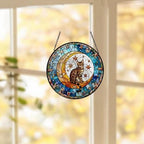 Custom Bengal  Cat On Moon Glass Suncatcher: Cat Lover Gift - image 5