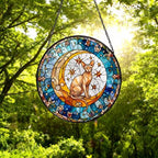 Custom Sphynx Cat On Moon Glass Suncatcher: Cat Lover Gift - image 4