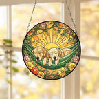 Custom Couple Golden Retriever Glass Suncatcher, Golden Retriever Mom Window Hanging, Wiener Dog Sun Catcher, Pet Lover Gift - image 4