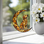 Custom Golden Retriever ACRYLIC Suncatcher, Dog Suncatcher,  , Yellow  Dog, Window Hanging, Gift For Animal Lover, Dog Gift - image 3