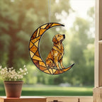 Custom Golden Retriever ACRYLIC Suncatcher, Dog Suncatcher,  , Yellow  Dog, Window Hanging, Gift For Animal Lover, Dog Gift