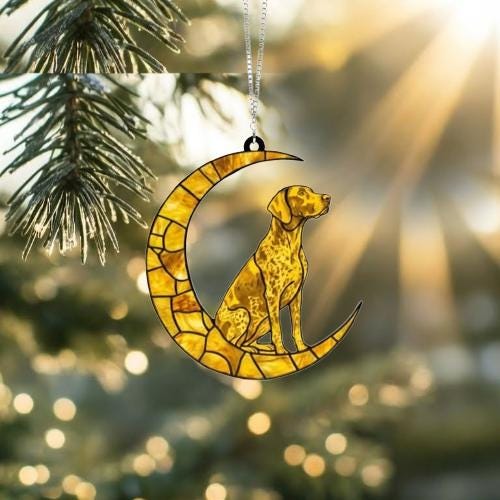 Custom Yellow  German Shorthaired Pointer ACRYLIC Suncatcher, Dog Suncatcher, Window Hanging, Gift For Animal Lover, Dog Gift - image 2