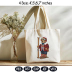 Winter Ski Teddy Bear Embroidery Design, Hiking Bear Machine Embroidery File, Cozy Outdoor Bear, 4 sizes, Instant Download - image 5
