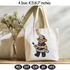 Firefighter Teddy Bear Embroidery Design, Fireman Bear Machine Embroidery File, First Responder Bear, 4 sizes, Instant Download - image 3