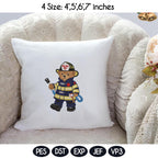 Firefighter Teddy Bear Embroidery Design, Fireman Bear Machine Embroidery File, First Responder Bear, 4 sizes, Instant Download - image 4