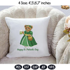 St Patrick’s Day Teddy Bear Embroidery Design, Irish Bear Machine Embroidery File, Shamrock Bear, 4 sizes, Instant Download - image 4