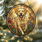 Custom Labrador Retriever Wildflowers Glass Suncatcher: Dog Mom Window Decor - image 5