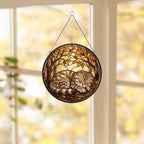 Custom Scottish Fold   Cat Sleeping Stained Glass Suncatcher: Cat Lover Gift - image 4