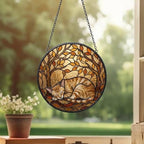 Custom Oriental Shorthair cat  Sleeping Stained Glass Suncatcher: Cat Lover Gift - image 2