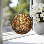 Custom Oriental Shorthair cat  Sleeping Stained Glass Suncatcher: Cat Lover Gift - image 3