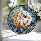 Custom Ragdoll  Cat On Moon Glass Suncatcher: Cat Lover Gift - image 4
