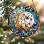 Custom Ragdoll  Cat On Moon Glass Suncatcher: Cat Lover Gift - image 2