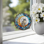 Custom British Shorthair Cat On Moon Glass Suncatcher: Cat Lover Gift - image 4