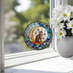Custom Bengal  Cat On Moon Glass Suncatcher: Cat Lover Gift - image 3