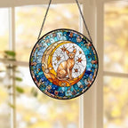 Custom Sphynx Cat On Moon Glass Suncatcher: Cat Lover Gift - image 5