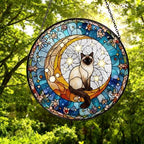 Custom Himalayan Cat On Moon Glass Suncatcher: Cat Lover Gift - image 5