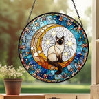 Custom Himalayan Cat On Moon Glass Suncatcher: Cat Lover Gift - image 3