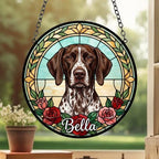 Custom GSP dog  Stained Glass Window Hanging, Dog Glass Suncatcher Decor, Stained Glass Window Hanging Decor, Gift For Dog Lover - image 3