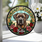Custom Cane Corso Stained Glass Window Hanging, Dog Glass Suncatcher Decor, Stained Glass Window Hanging Decor, Gift For Dog Lover - image 4
