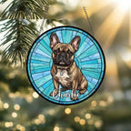 Custom French Bulldog Window Hanging Suncatcher, Dog Name Suncatcher Decor, Stained Glass Window Hanging Decoration, Gift For Dog Lover - image 2