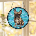 Custom French Bulldog Window Hanging Suncatcher, Dog Name Suncatcher Decor, Stained Glass Window Hanging Decoration, Gift For Dog Lover - image 5