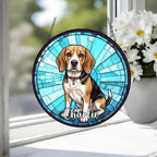 Custom Beagle  Window Hanging Suncatcher, Dog Name Suncatcher Decor, Stained Glass Window Hanging Decoration, Gift For Dog Lover - image 4