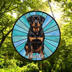 Custom Rottweiler  Window Hanging Suncatcher, Dog Name Suncatcher Decor, Stained Glass Window Hanging Decoration, Gift For Dog Lover - image 5