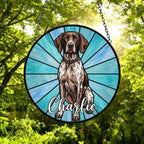 Custom Shorthaired Pointer Window Hanging Suncatcher, Dog Name Suncatcher Decor, Stained Glass Window Hanging Decoration, Gift For Dog Lover - image 2