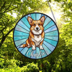 Custom Corgi  Window Hanging Suncatcher, Dog Name Suncatcher Decor, Stained Glass Window Hanging Decoration, Gift For Dog Lover - image 5