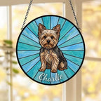 Custom Yorkshire Terrier Window Hanging Suncatcher, Dog Name Suncatcher Decor, Stained Glass Window Hanging Decoration, Gift For Dog Lover - image 5