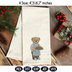 Teddy Bear Baker Embroidery Design, Baking and Cooking Bear Embroidery File, Pastry Chef Machine File, Fashion Bear, Digital Download - image 5
