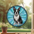 Custom Boston Terrier Window Hanging Suncatcher, Dog Name Suncatcher Decor, Stained Glass Window Hanging Decoration, Gift For Dog Lover - image 3