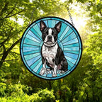 Custom Boston Terrier Window Hanging Suncatcher, Dog Name Suncatcher Decor, Stained Glass Window Hanging Decoration, Gift For Dog Lover - image 5