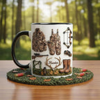 Personalized Hunting Mug, Custom Name Hunting Coffee Cup, Hunter Gift, Outdoor Hobby Mug - image 2