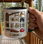 Personalized Hunting Mug, Custom Name Hunting Coffee Cup, Hunter Gift, Outdoor Hobby Cups - image 2