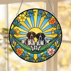 Custom Couple German Shorthaired Pointer Glass Suncatcher, German Shorthaired Pointer Mom Window Hanging,Wiener Dog Sun Catcher, Lover Gift - image 4