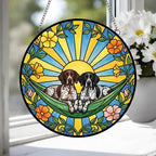 Custom Couple German Shorthaired Pointer Glass Suncatcher, German Shorthaired Pointer Mom Window Hanging,Wiener Dog Sun Catcher, Lover Gift - image 3