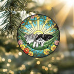 Custom Couple Siberian Husky Glass Suncatcher, Siberian Husky dog Mom Window Hanging, Wiener Dog Sun Catcher, Pet Lover Gift - image 2