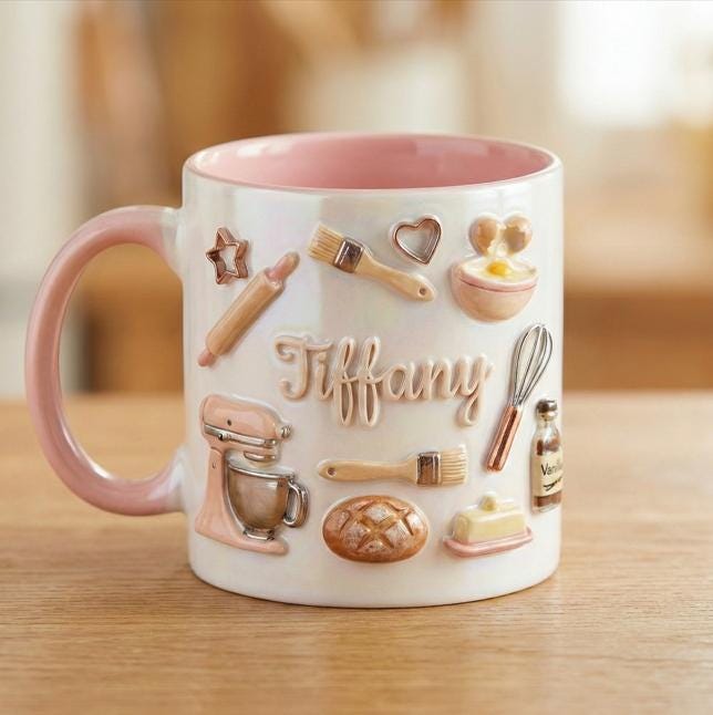 Personalized Baker’s Dream 3D Effect Mug, Custom Baking Lover Mug, Baking Tools Design, Kitchen Baking Gift For Her - image 2