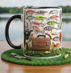 Personalized Fishing Mug, Custom Name Fishing Coffee Cups, Gift for Husband, Outdoor Hobby Cup - image 3