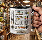 Custom Name Fishing Mug, Personalized Fishing Coffee Cup, Gift for Husband, Boyfriend, Outdoor Hobby Cups - image 3