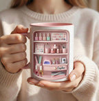 Personalized Nail Tech Mug, Faux 3D Effect, Nail Artist Gift